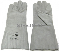 Перчатки-краги для сварщика пятипалые серые - st-e.info - Асбест