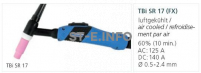 Горелка для аргонодуговой сварки TIG SR-P 17 FX TBi  8 м (газовое охлаждение) - st-e.info - Асбест