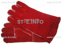 Перчатки-краги сварщика TETU 104 KEVLAR RED - st-e.info - Асбест