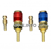 Комплект разъемов быстросъемных красный + синий с соединителем М6 - st-e.info - Асбест