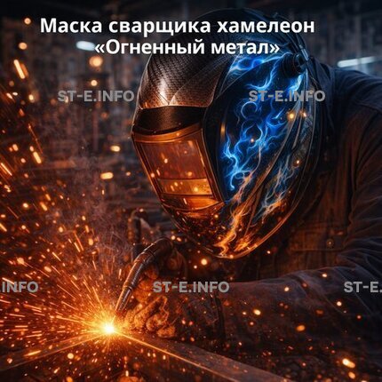 Маска сварщика хамелеон «Огненный метал» (YXE-718G PRO) - st-e.info - Асбест