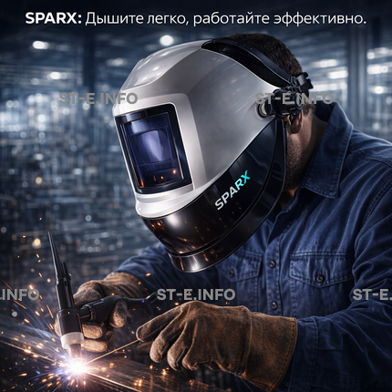 Маска сварщика Sparx с устройством подачи воздуха - st-e.info - Асбест